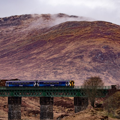 Train in the highlands